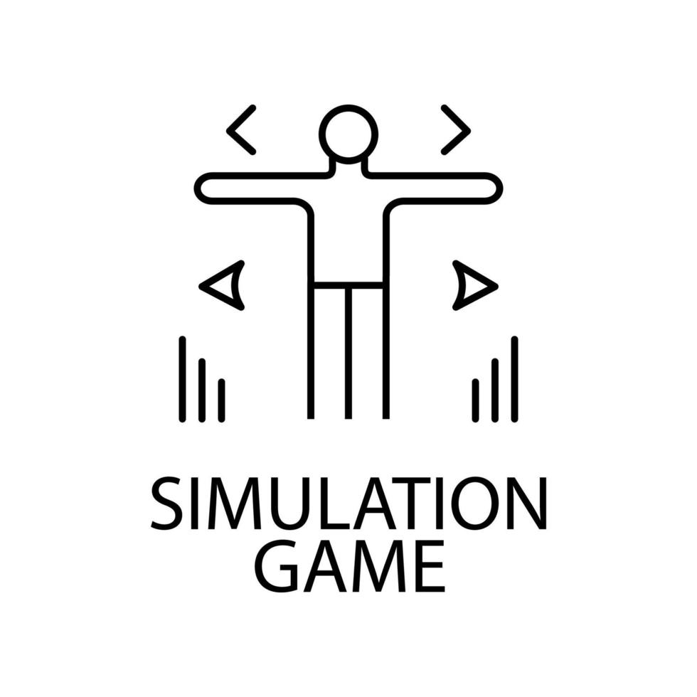 simulación juego vector icono