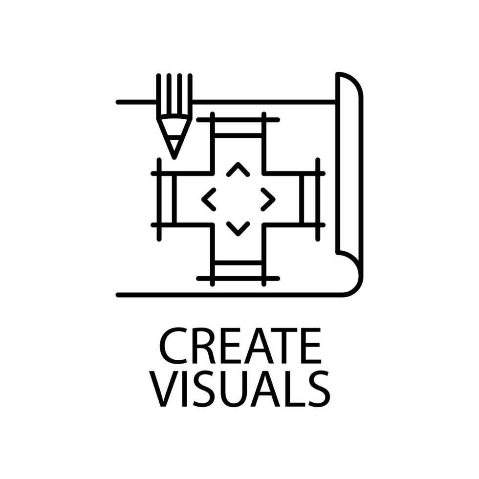 crear visuales vector icono