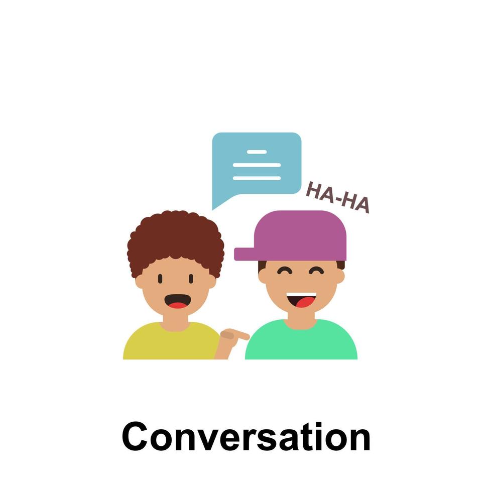 conversation, call, male color vector icon