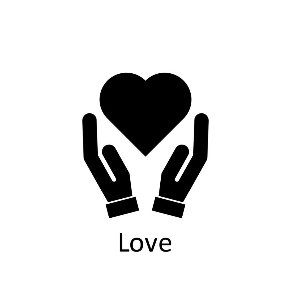 Friendship, love vector icon