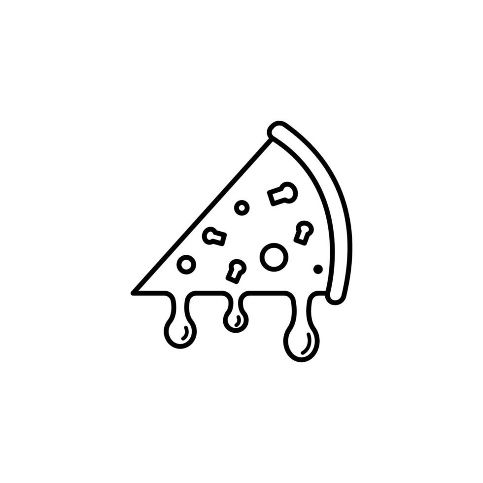 pedazo de Pizza vector icono