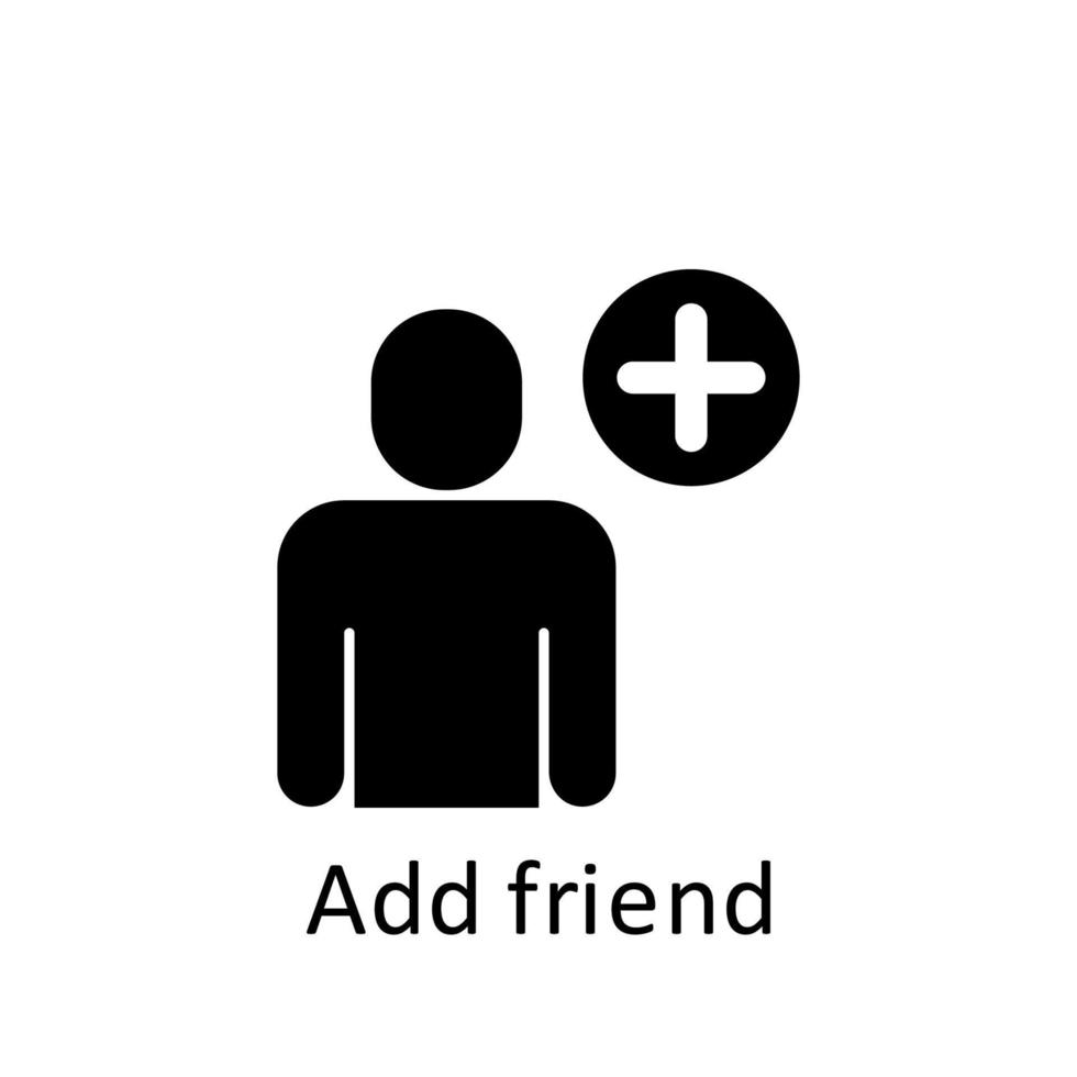 Friendship, add friend vector icon