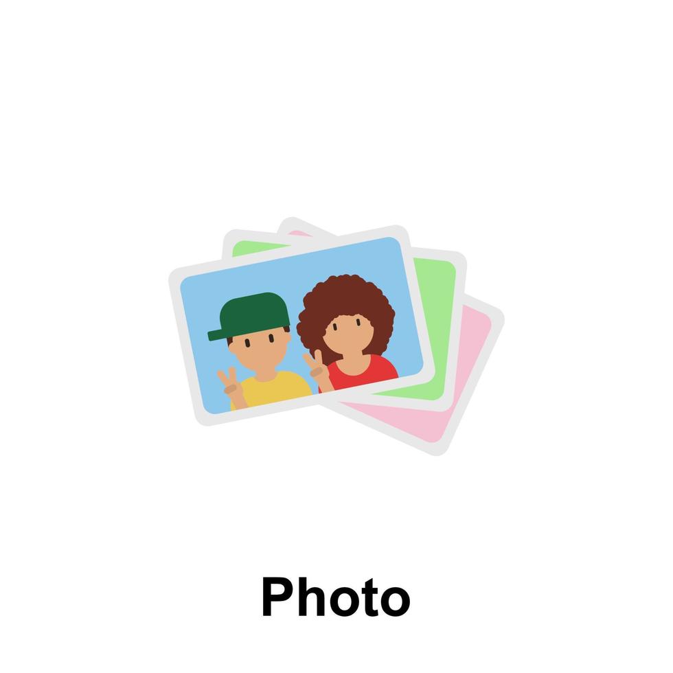 photo, male, female color vector icon