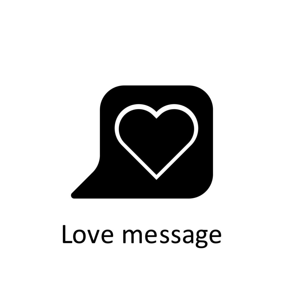 Friendship, love message vector icon