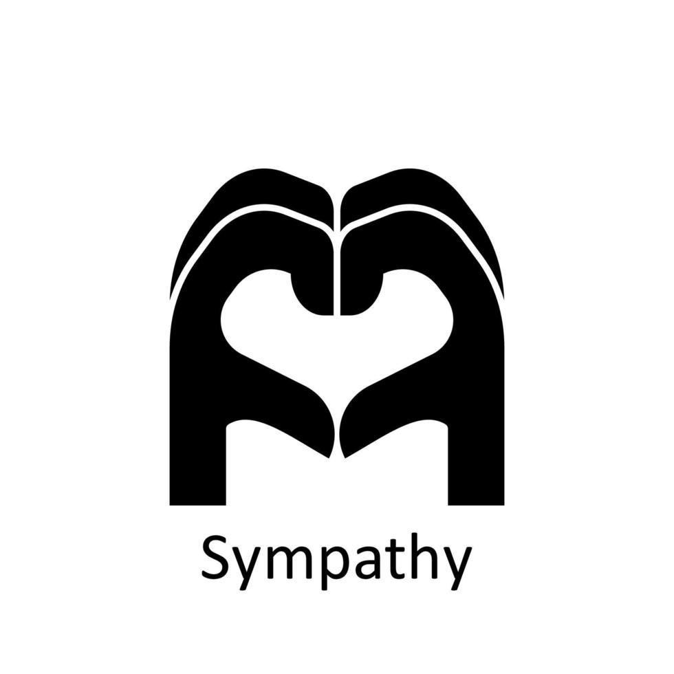 Friendship, sympathy vector icon