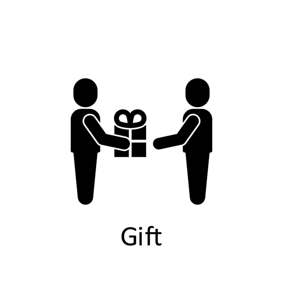 Friendship, gift vector icon