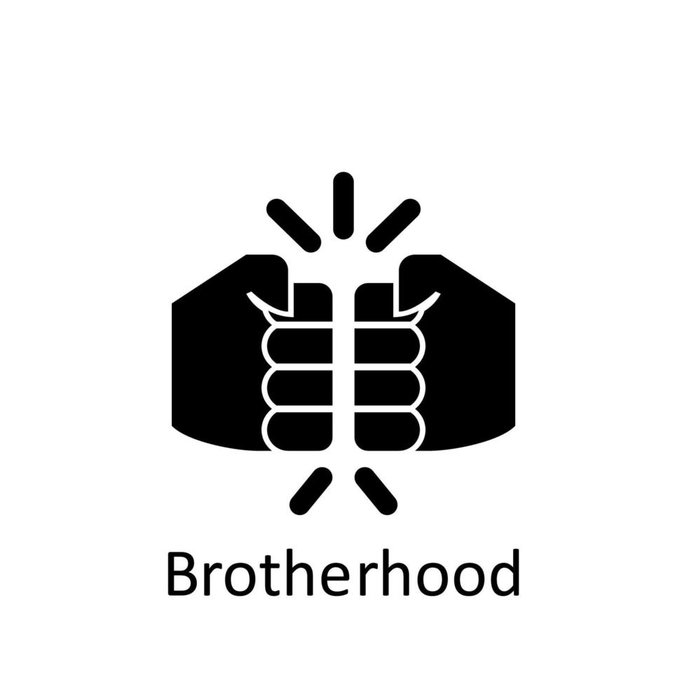 Friendship, brotherhood vector icon