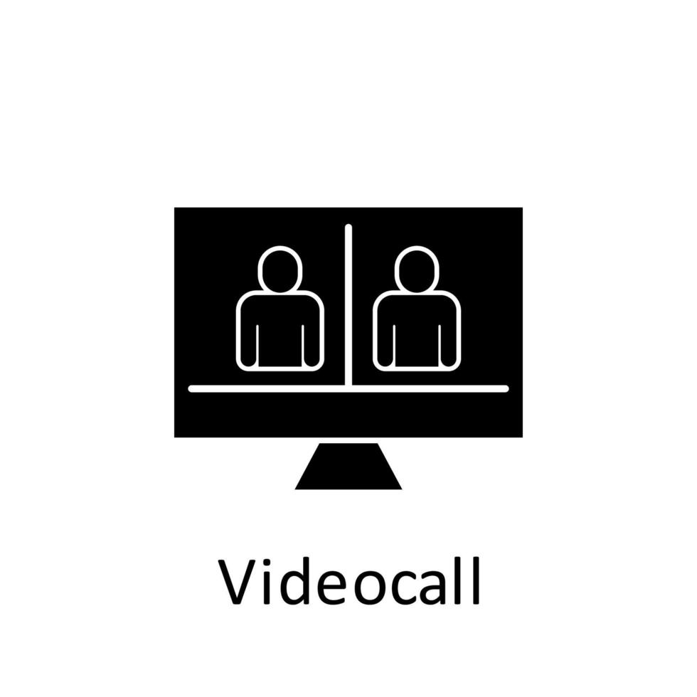 Friendship, video call vector icon