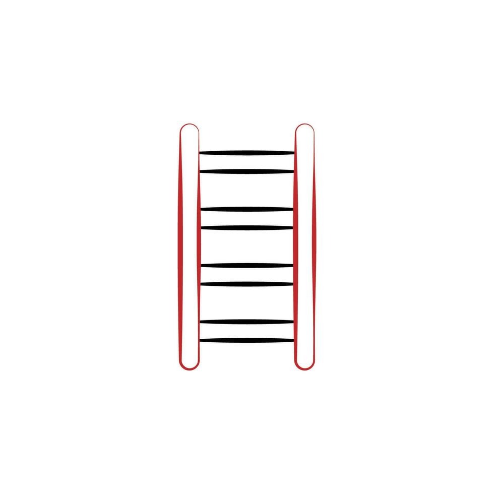 Firefighter, ladder two color vector icon