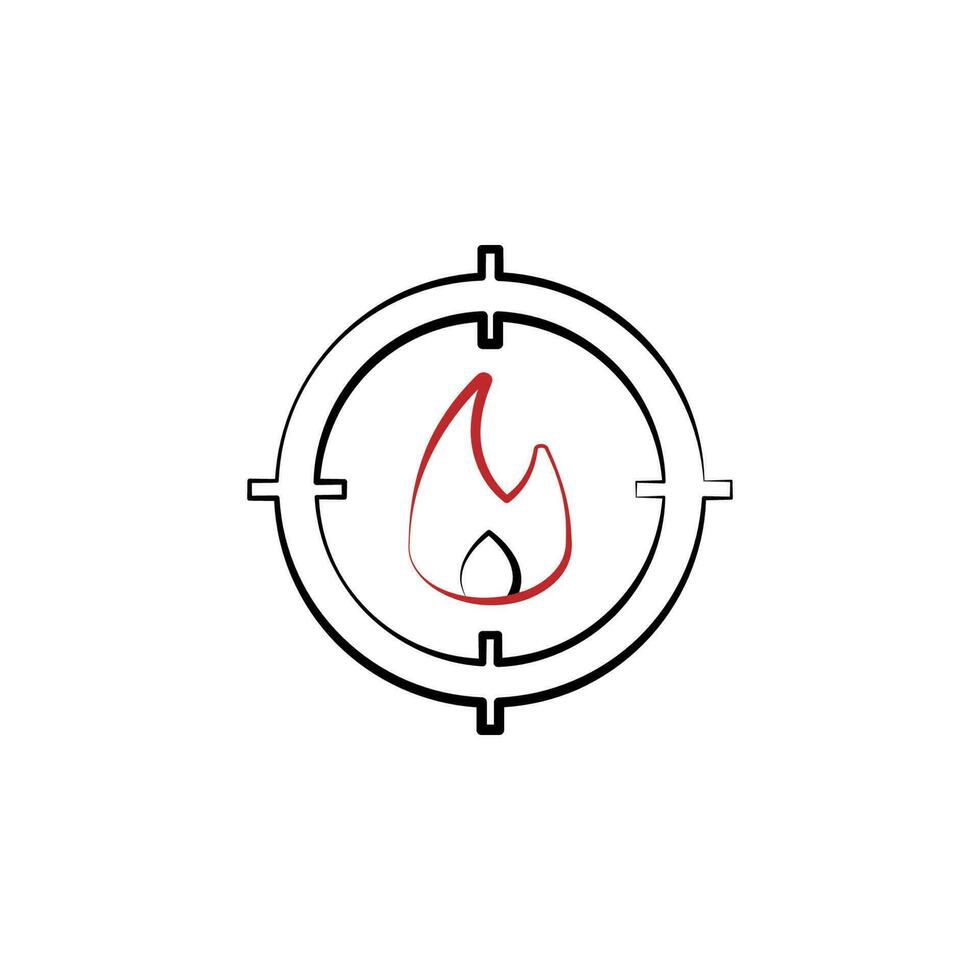 bombero, fuego dos color vector icono