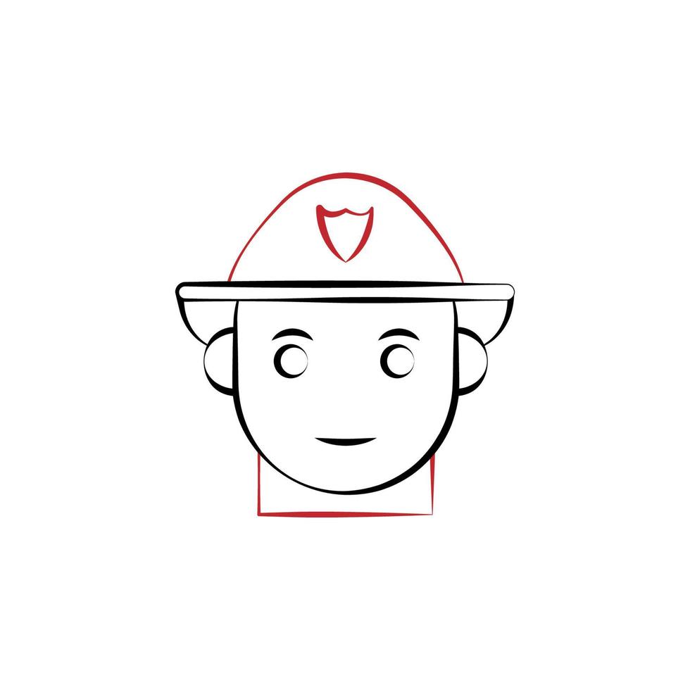 Firefighter, firefighter two color vector icon