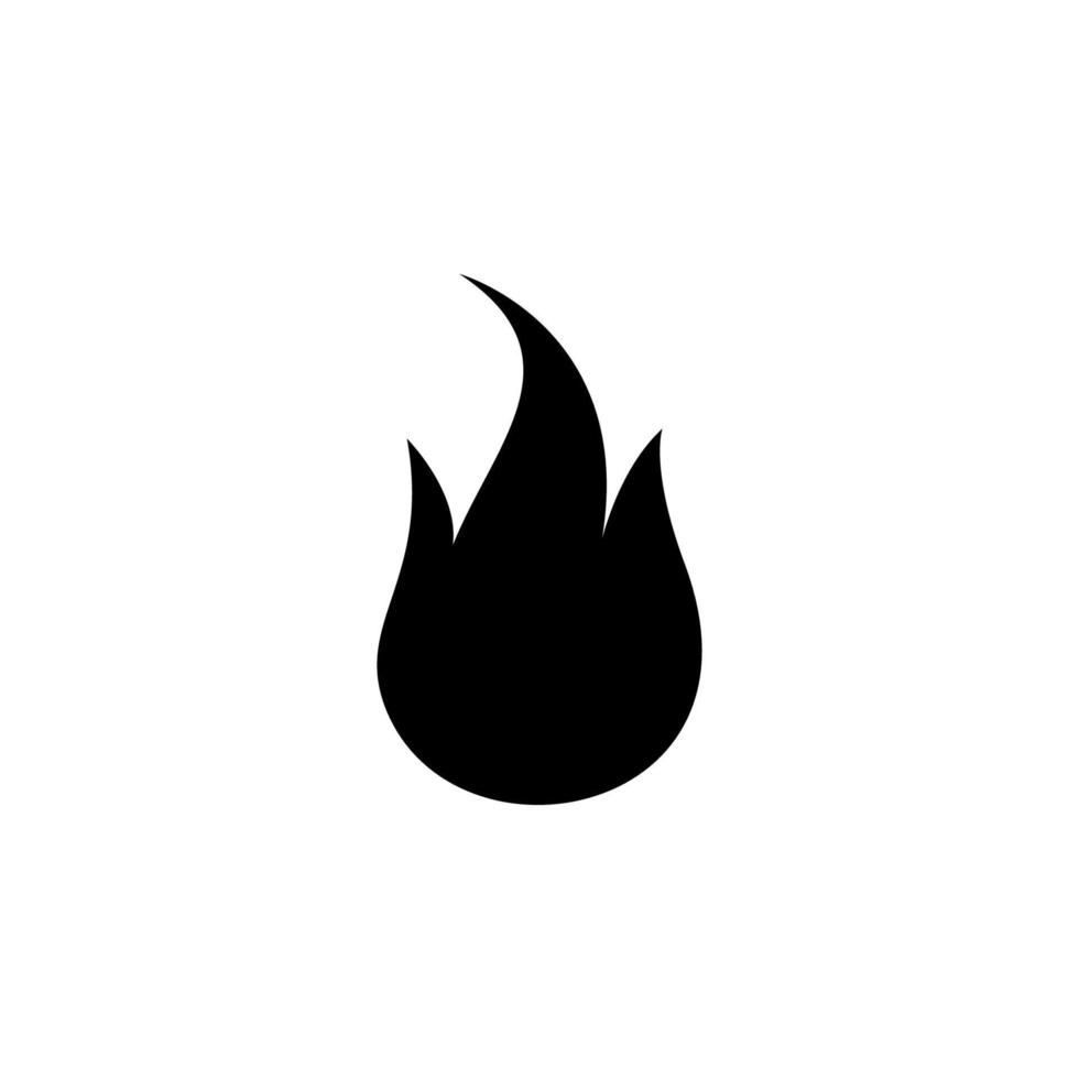 fuego, fuego aislado sencillo vector icono