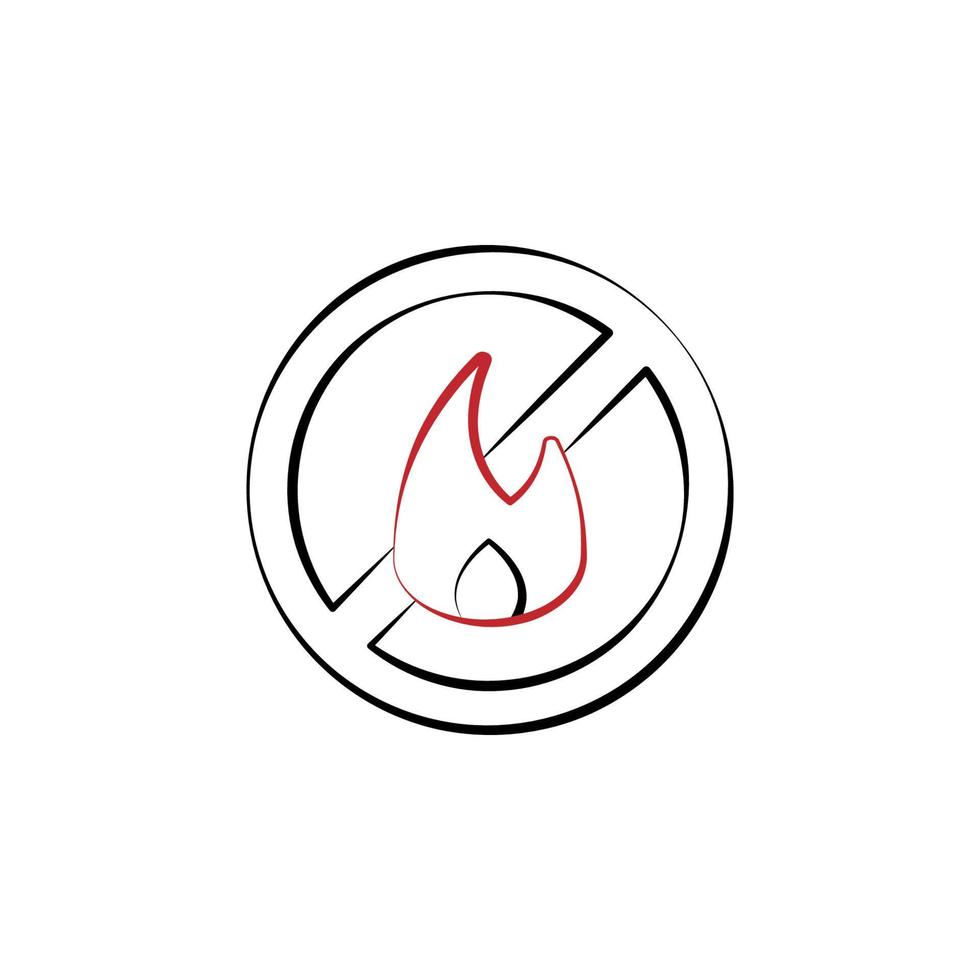 Firefighter, no fire two color vector icon