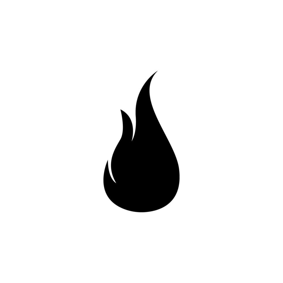 fire, flame isolated simple vector icon