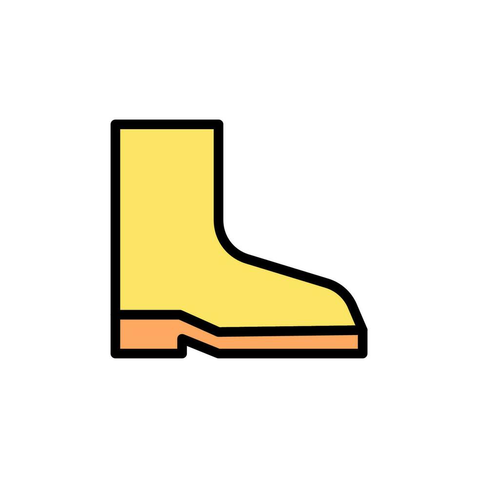 Rubber boot, shoes vector icon