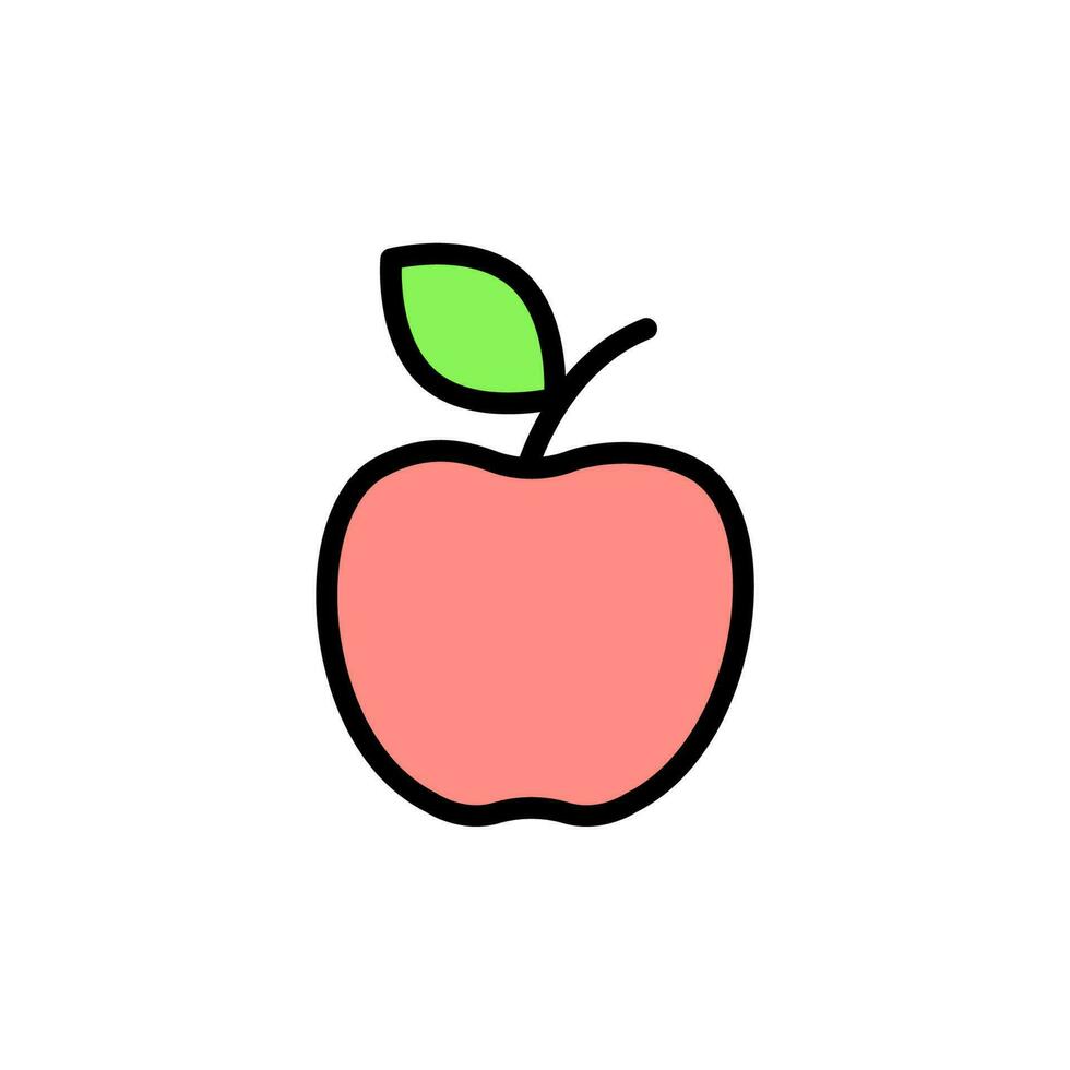 manzana, Fruta vector icono