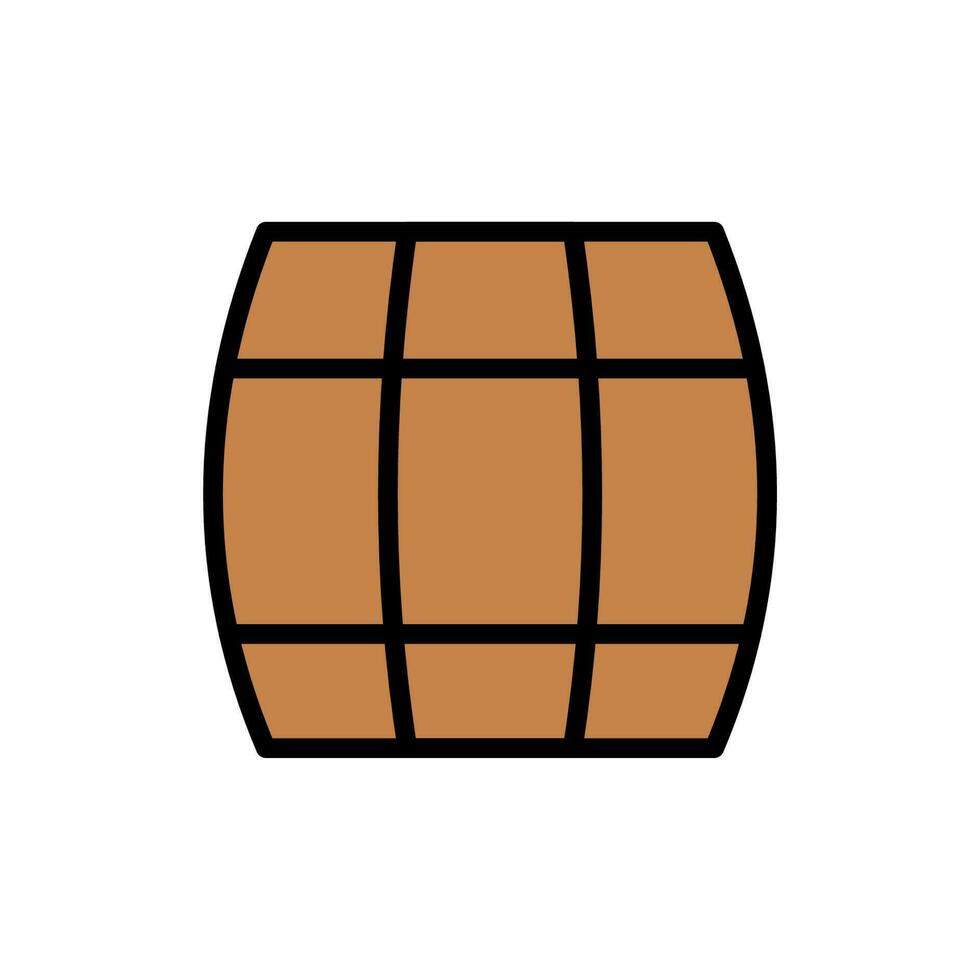 Barrel, farm vector icon