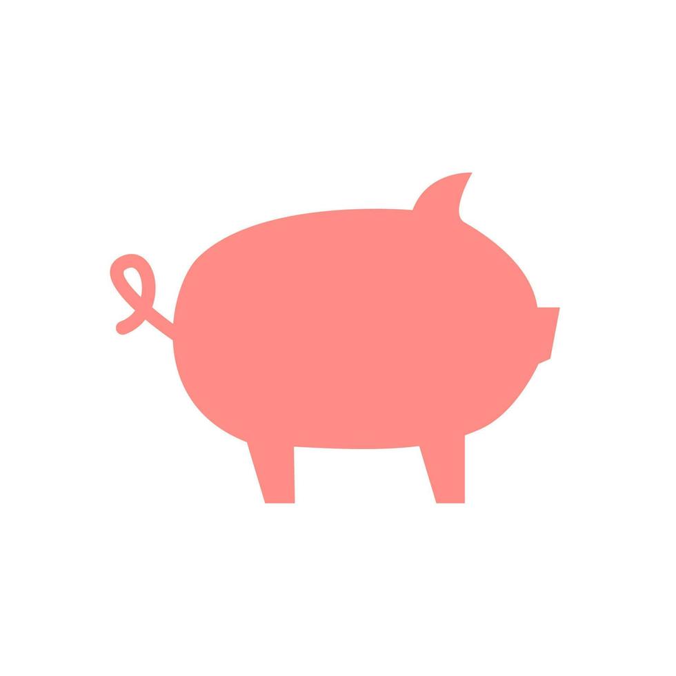 Pig, animal vector icon