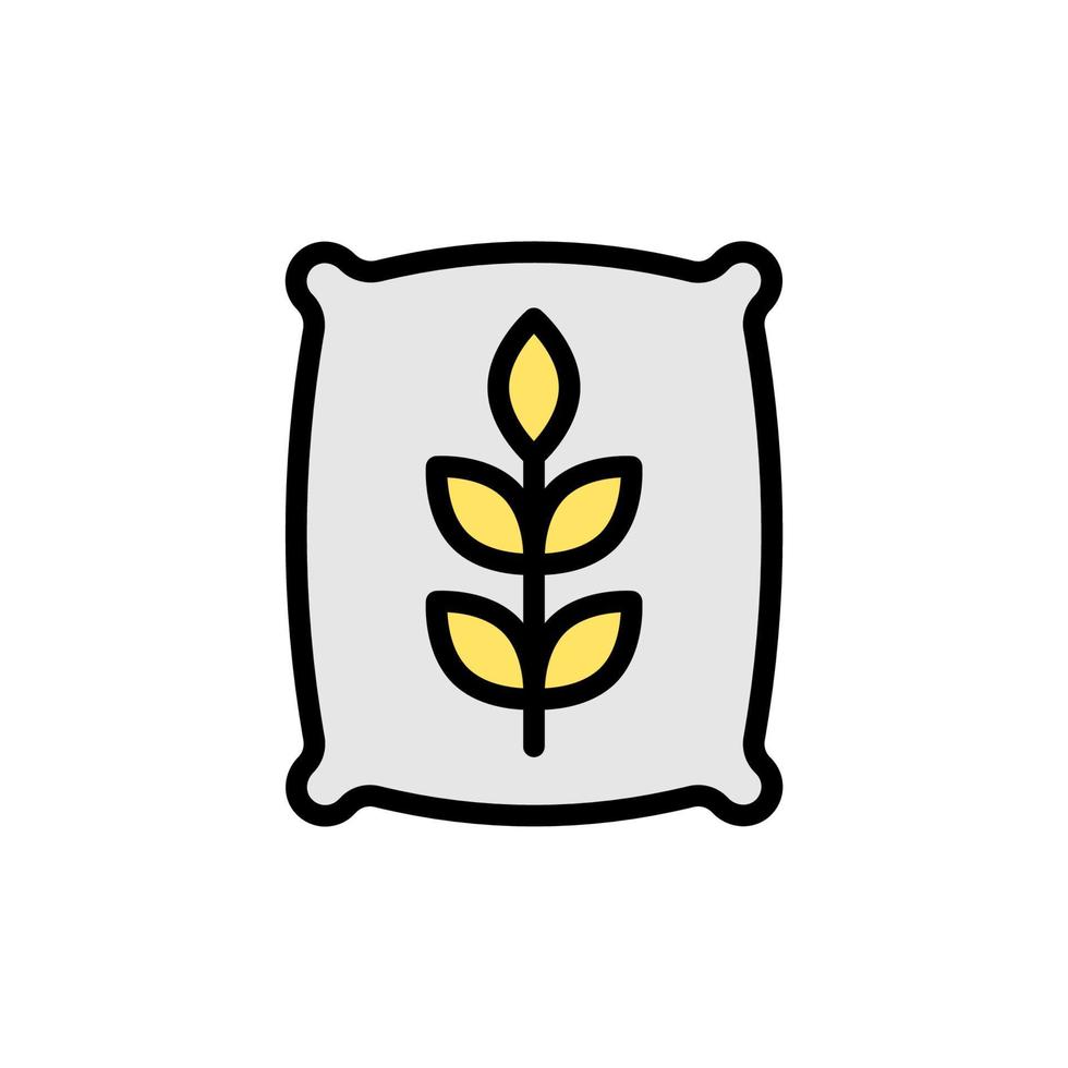 Bag, wheat vector icon