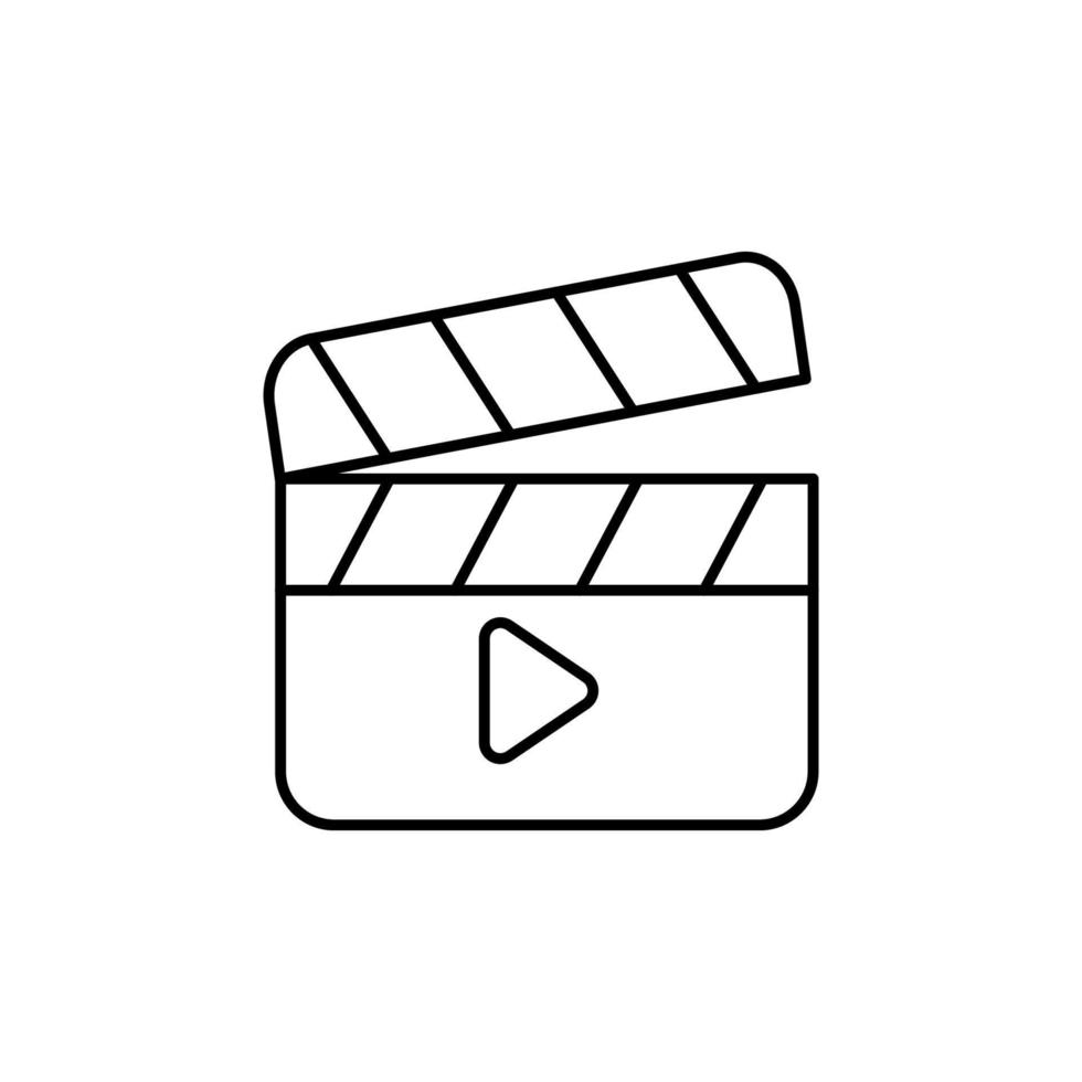 Clapperboard, film vector icon