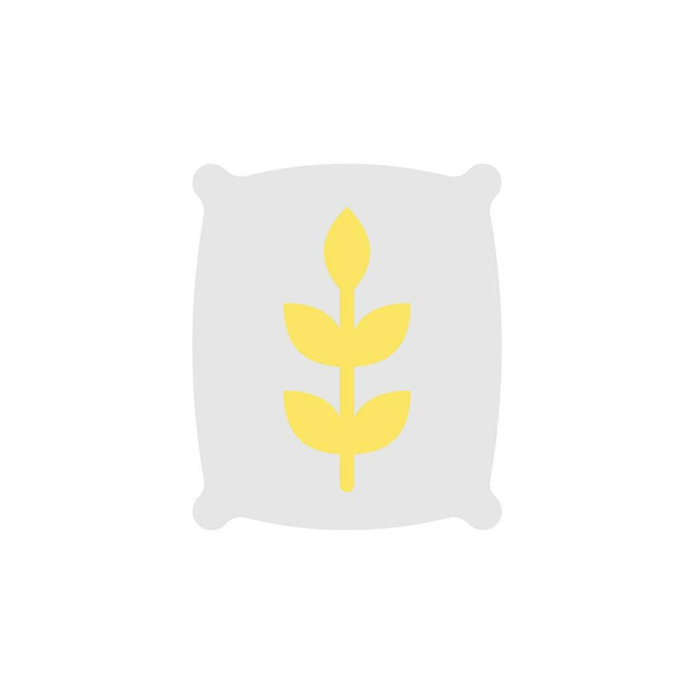 Bag, wheat vector icon