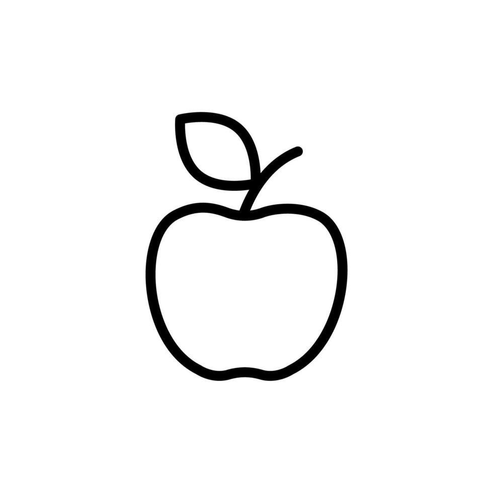 manzana, Fruta vector icono