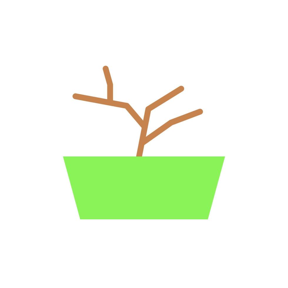 Pot, plant vector icon