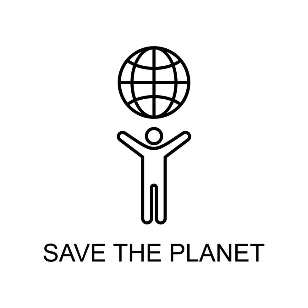 save the planet vector icon