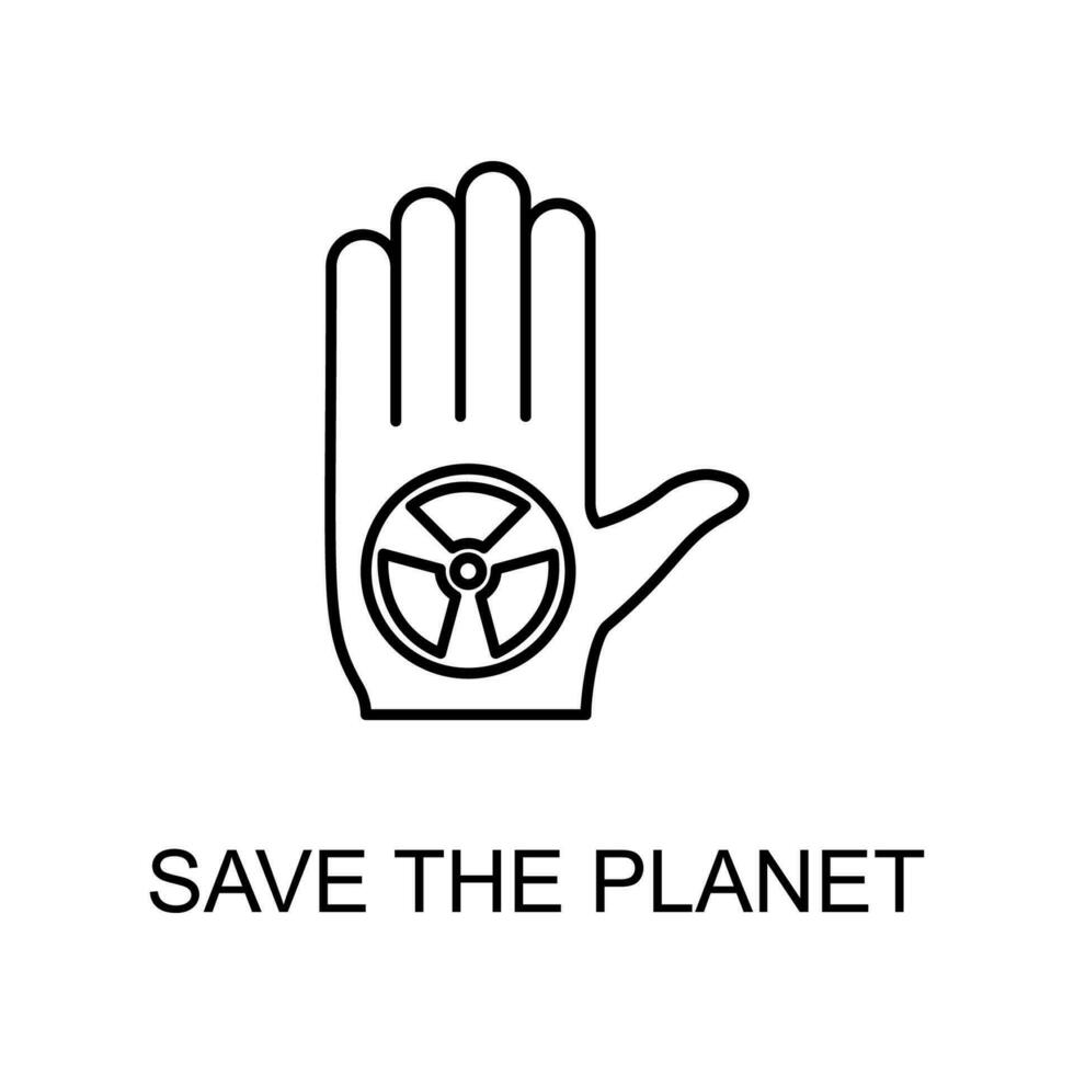 salvar el planeta vector icono