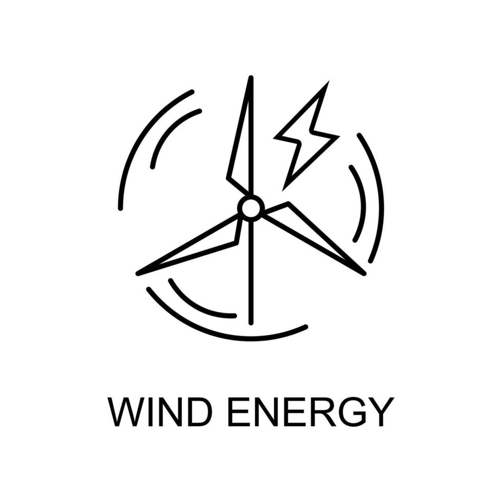 wind energy vector icon