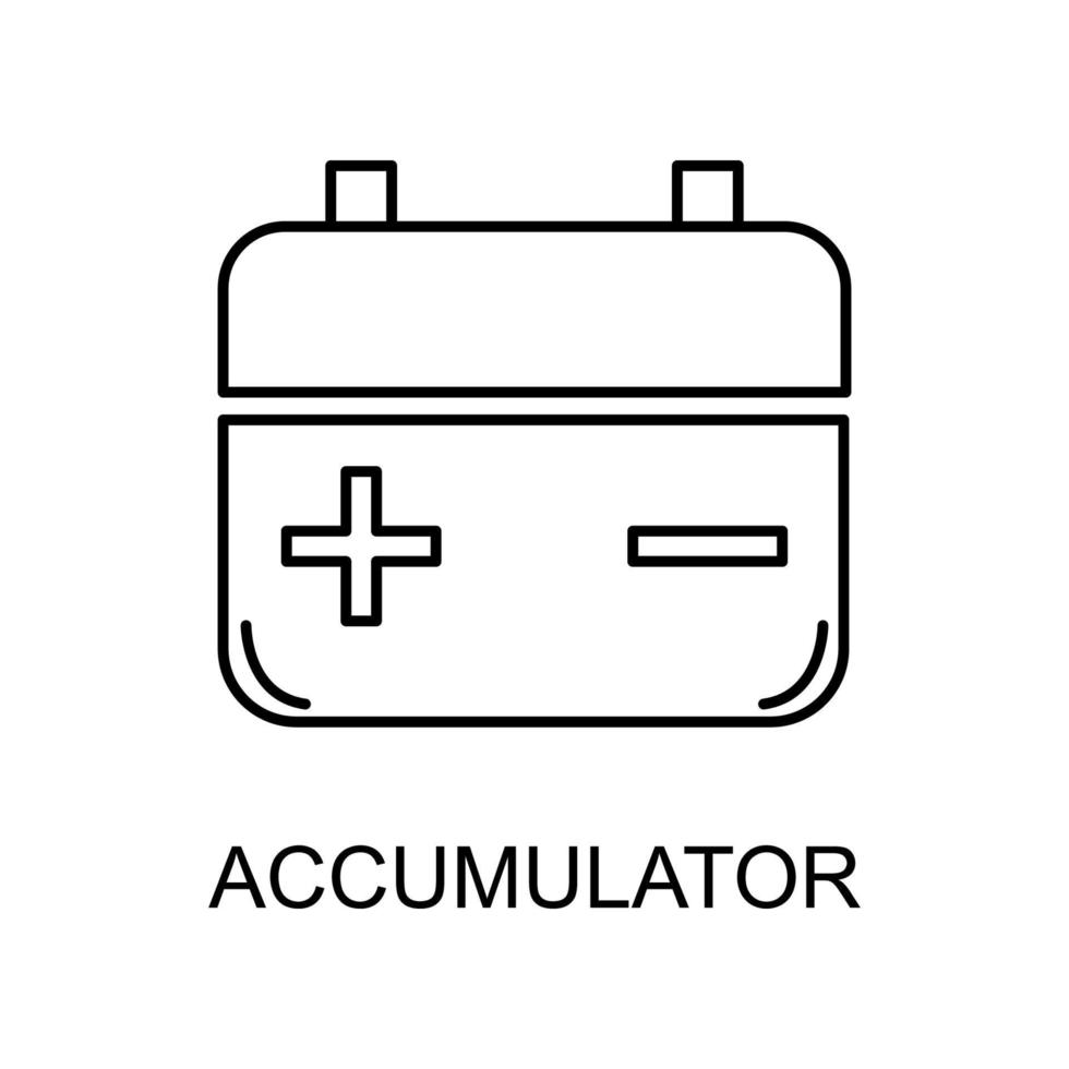 icono de vector de acumulador