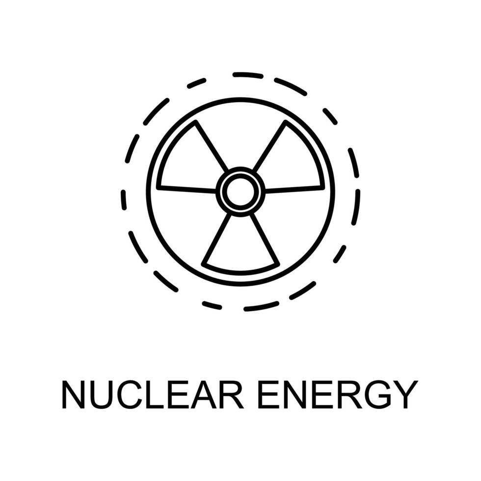 icono de vector de energía nuclear