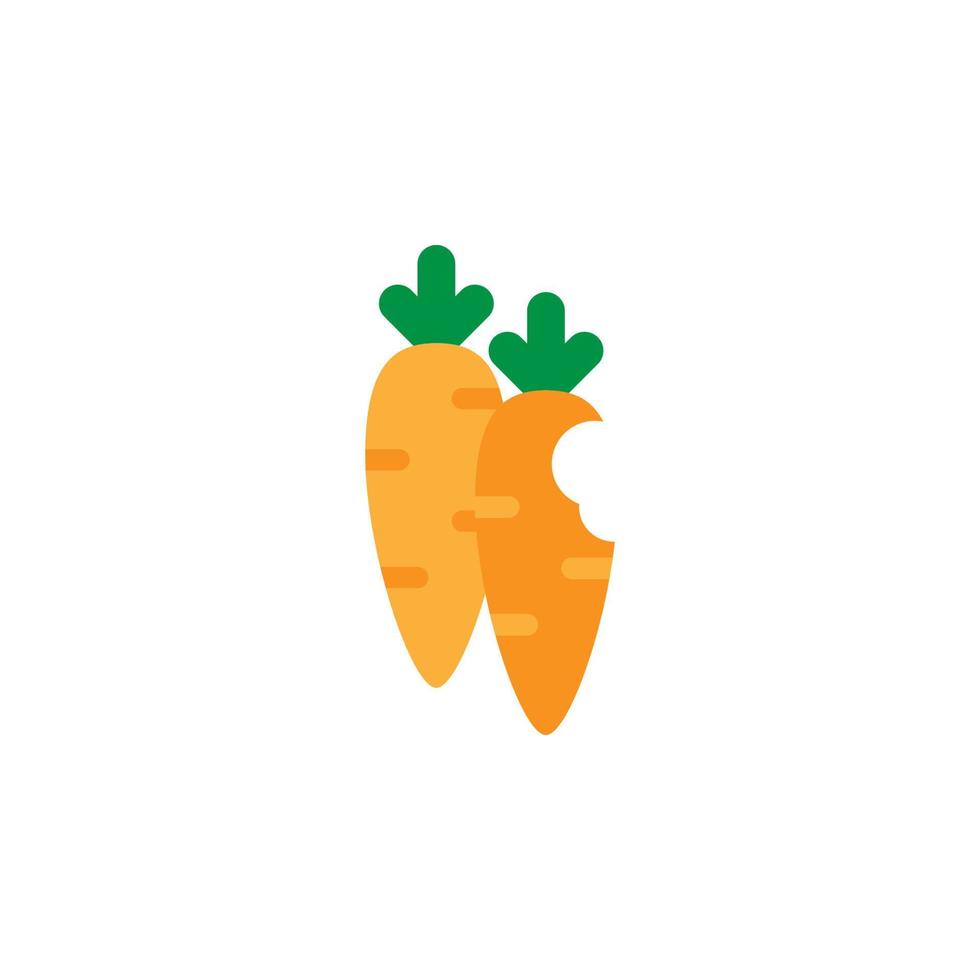 Easter, carrots vector icon