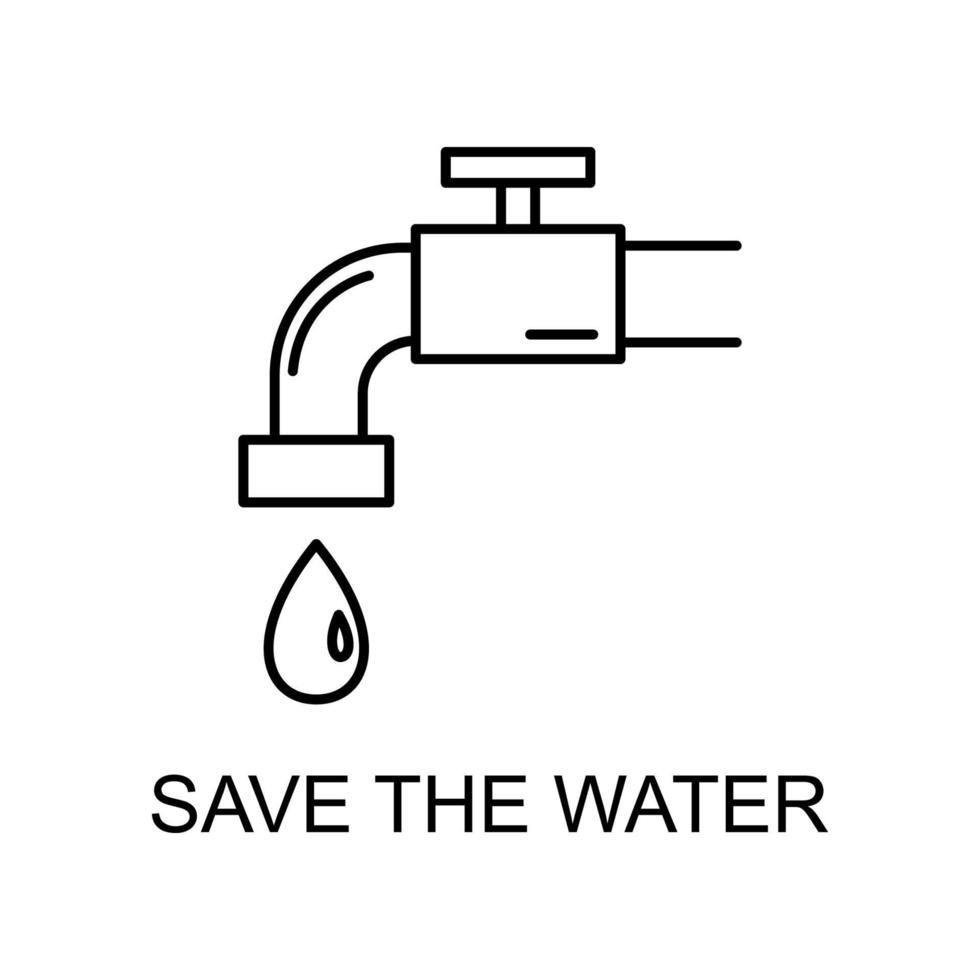 save the water vector icon