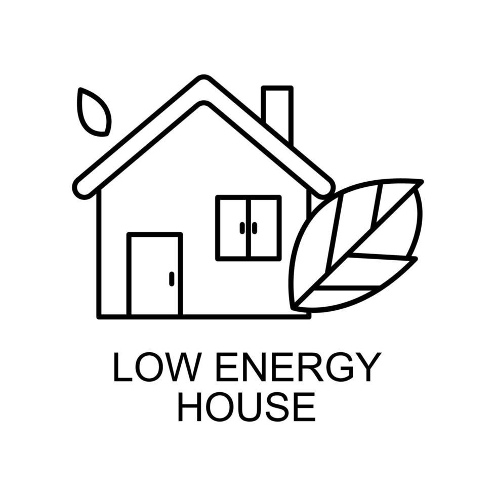low energy house vector icon