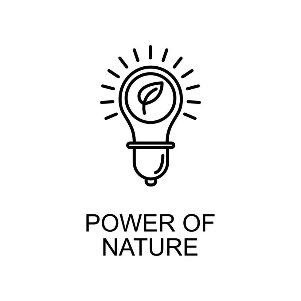 power of nature vector icon