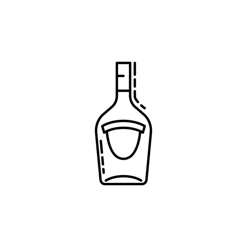 bottle of alcohol dusk vector icon