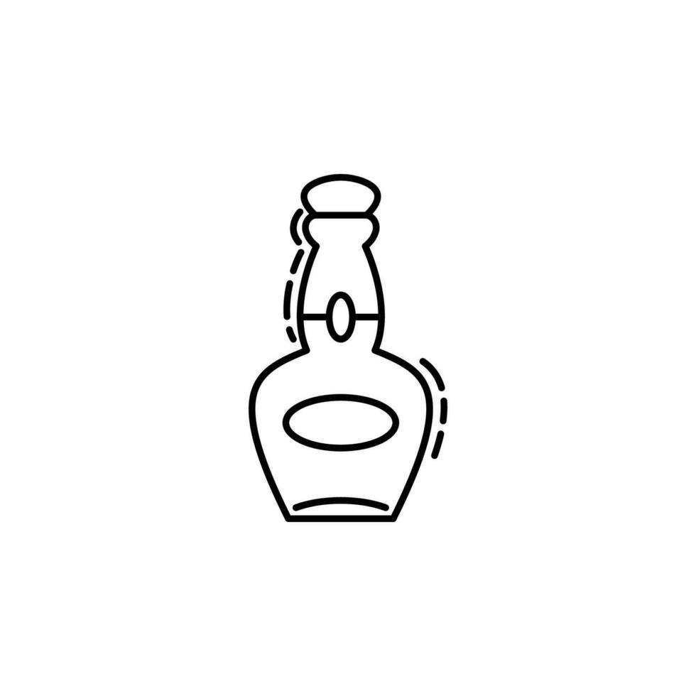 bottle of cognac dusk vector icon