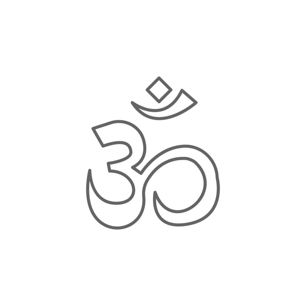 Diwali, om, Hinduism vector icon