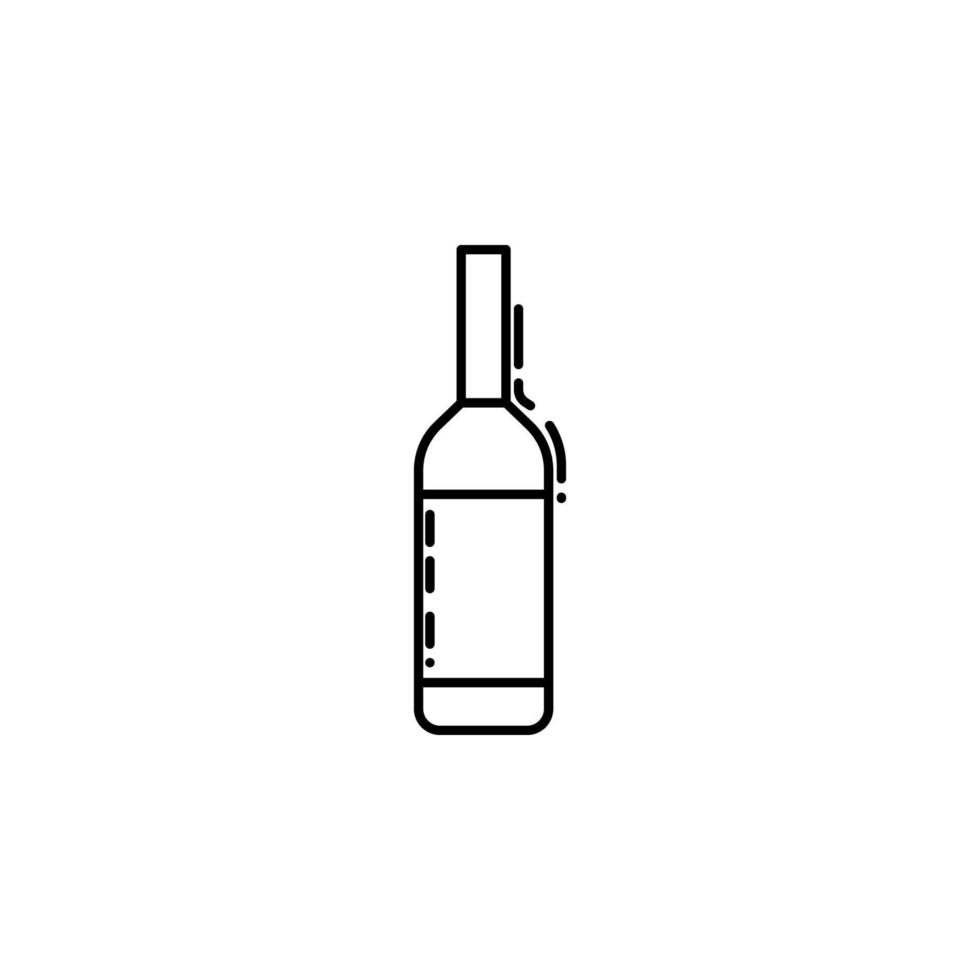 a bottle of wine dusk vector icon