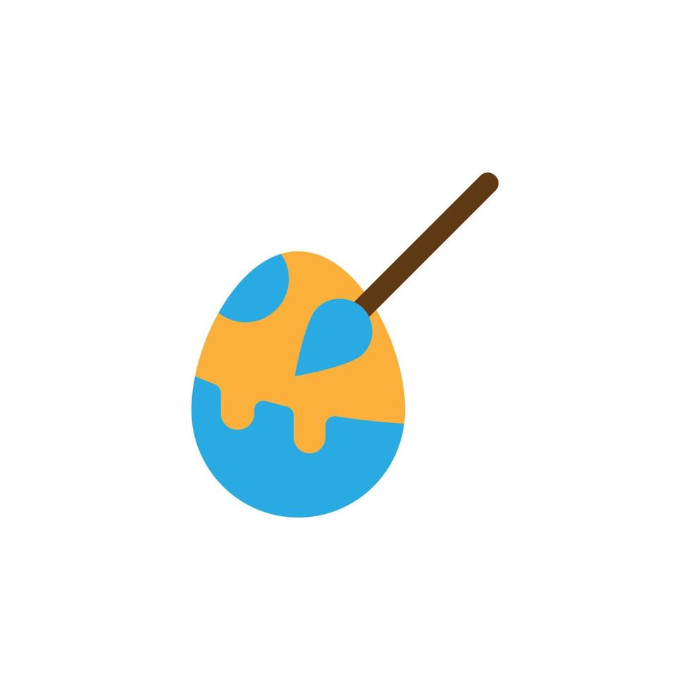 Easter, painting egg vector icon