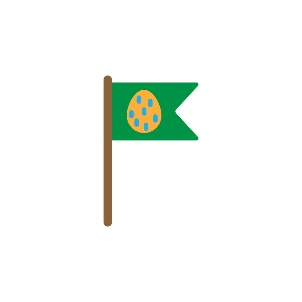 Easter, flag, egg vector icon