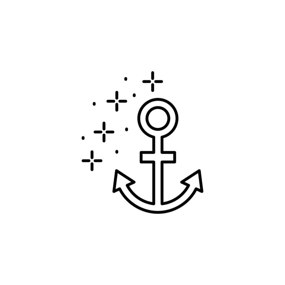 Diving anchor vector icon
