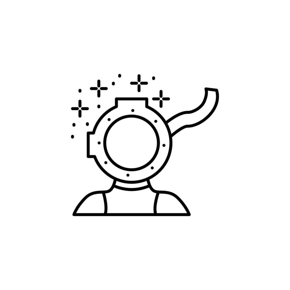 Diving spacesuit vector icon