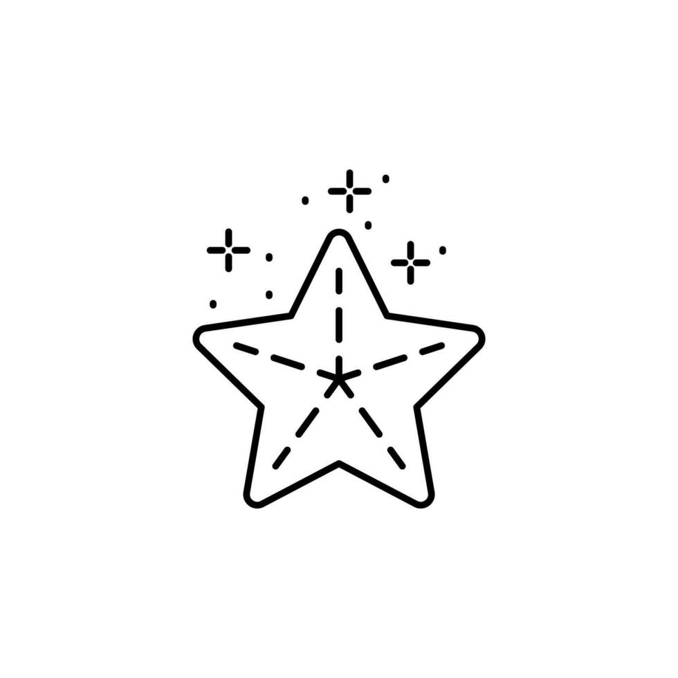 Diving starfish vector icon