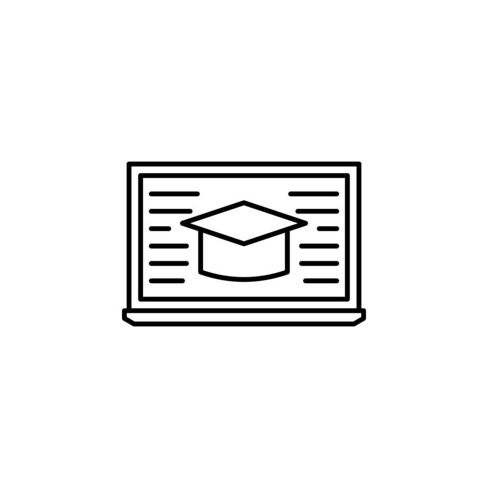 learning, technology, laptop vector icon