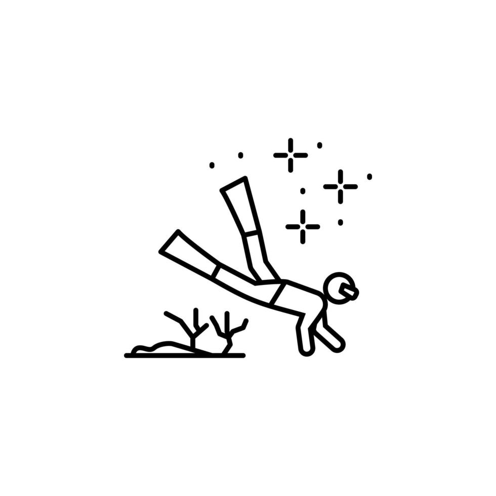 Diving diver vector icon