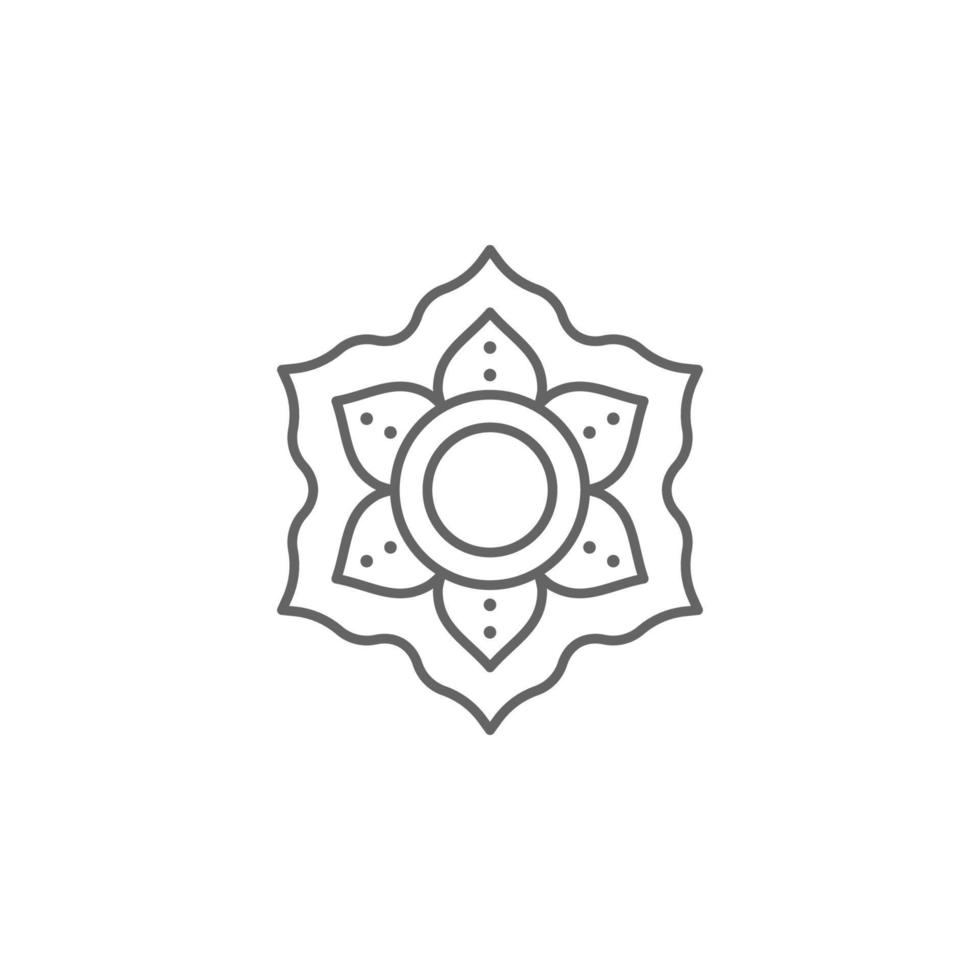 Diwali, flower, chakra, lotus vector icon