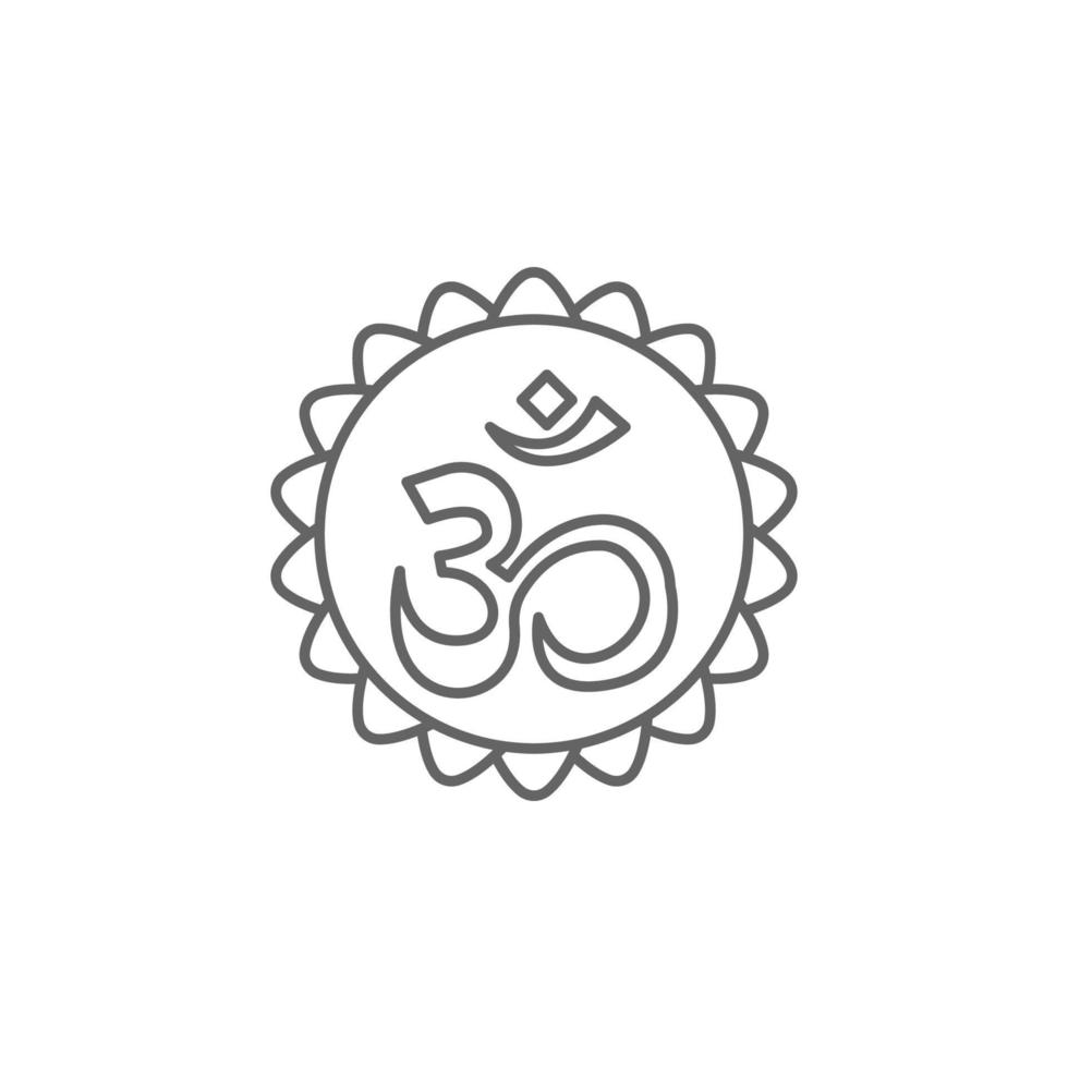 Diwali, om, Hinduism vector icon