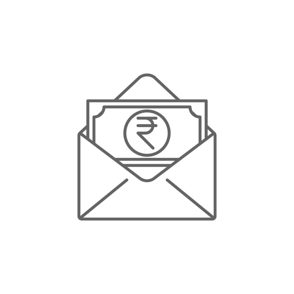 Diwali, rupee, money, envelope vector icon